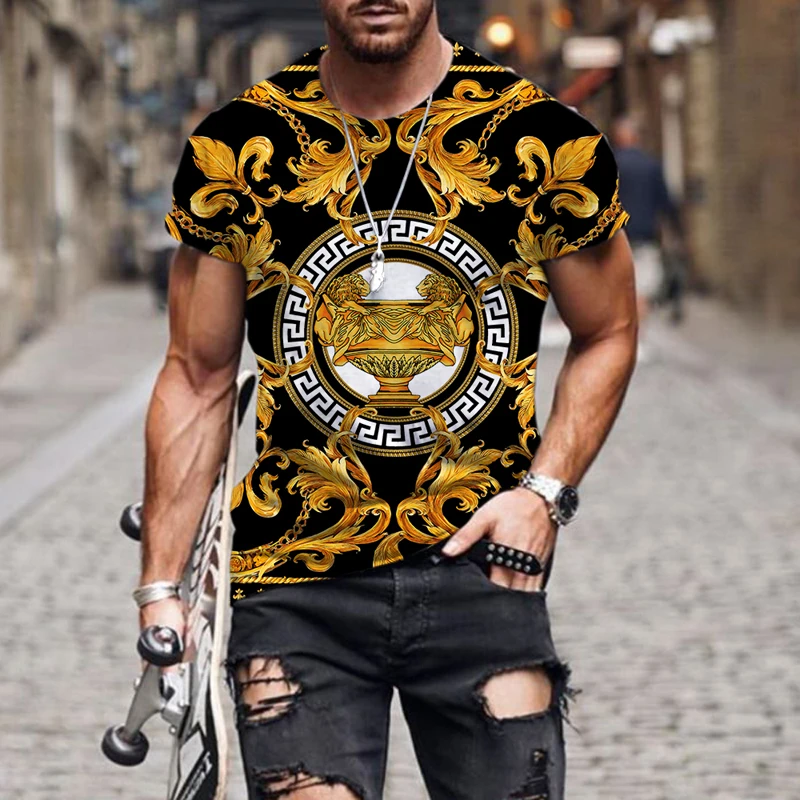 Summer Men's Short-Sleeved Totem Printing Series T-Shirt O-Neck Short Shirt 3D Printing Casual Sportswear Plus Size Clothes
Summer Men's Short-Sleeved Totem Printing Series T-Shirt O-Neck Short Shirt 3D Printing Casual Sportswear Plus Size Clothes