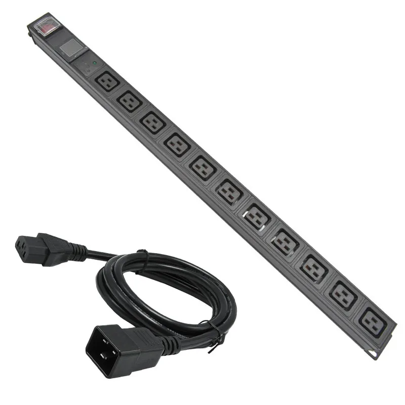 PDU Power Strip C19 Way output Multiple SOCKET 11AC socket With current display meter IEC320 C14 port with Lightning protection
PDU Power Strip C19 Way output Multiple SOCKET 11AC socket With current display meter IEC320 C14 port with Lightning protection
