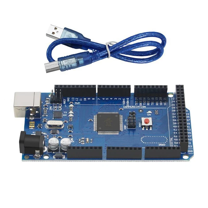 MEGA2560 R3 Development Board 2560 R3ATMEGA16U2-MU Development Board With USB Cable For Arduino Expansion Board
MEGA2560 R3 Development Board 2560 R3ATMEGA16U2-MU Development Board With USB Cable For Arduino Expansion Board