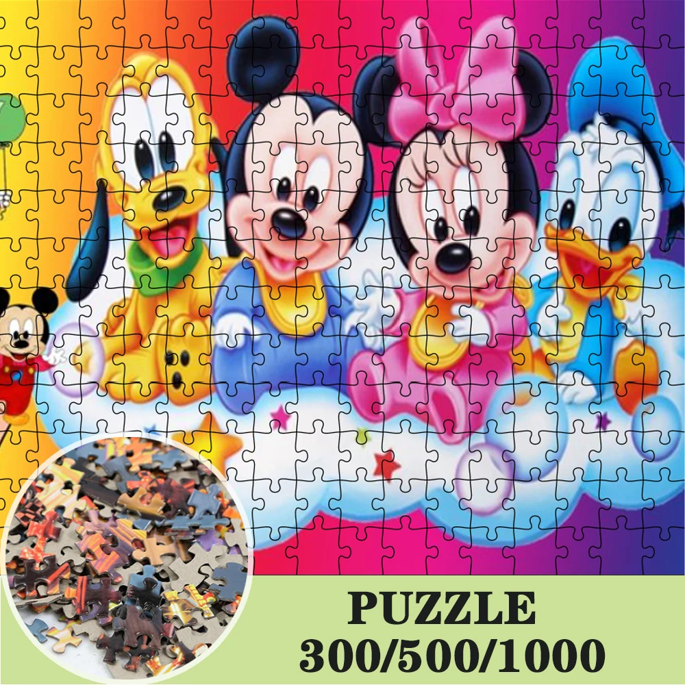 Disney Mickey Minnie Mouse Printed Puzzle Donald Duck Jgsaw Puzzle Learning Education Interesting Toys for Children Kids Gift
Disney Mickey Minnie Mouse Printed Puzzle Donald Duck Jgsaw Puzzle Learning Education Interesting Toys for Children Kids Gift