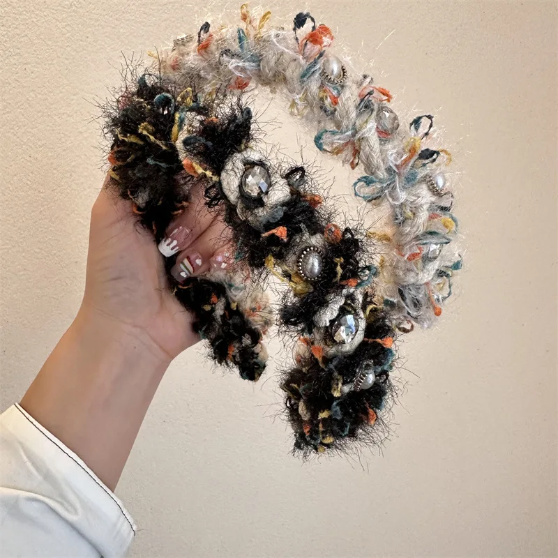 Colorful Pearl Wool Headbands for Women Flower Hairbands Gilrs Hair Hoops Korea Hair Accessories Fahion Head Wrap Hair Band
Colorful Pearl Wool Headbands for Women Flower Hairbands Gilrs Hair Hoops Korea Hair Accessories Fahion Head Wrap Hair Band