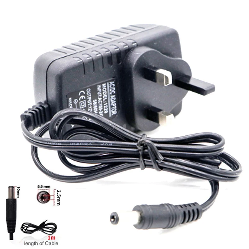 UK Plug AC to DC Adapter 1A 2A 3A Switch Power Supply AC100V-240V to DC12V Transformers
UK Plug AC to DC Adapter 1A 2A 3A Switch Power Supply AC100V-240V to DC12V Transformers