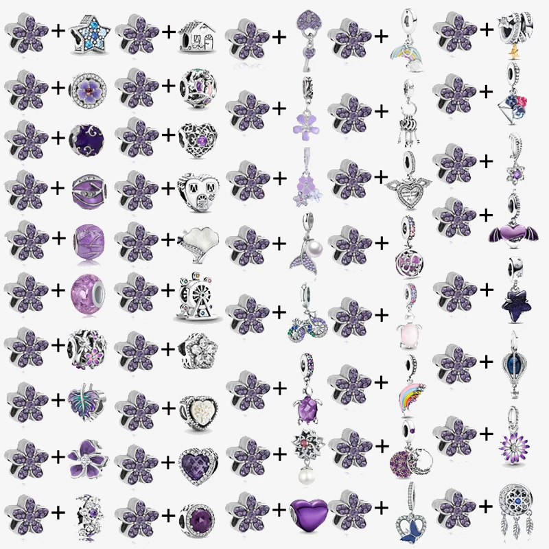 2Pcs/lot Romantic Purple Crystal Flowers Charms Beads Pendant Fit Brand Bracelets & Necklaces DIY Jewelry Gift For Women
2Pcs/lot Romantic Purple Crystal Flowers Charms Beads Pendant Fit Brand Bracelets & Necklaces DIY Jewelry Gift For Women