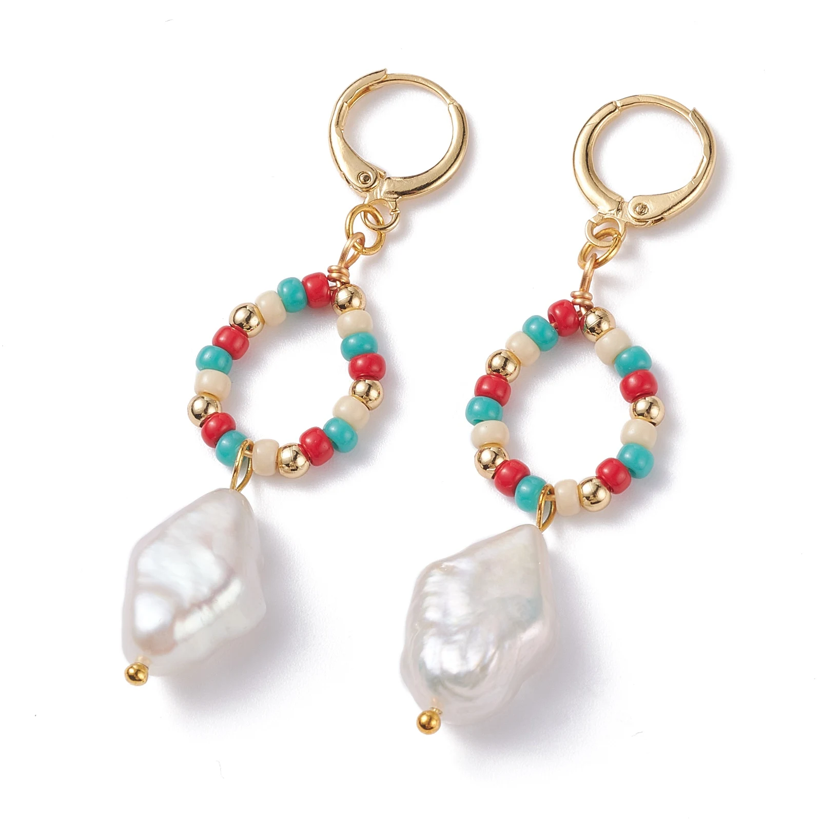 Kissitty 5 Pairs Colorful Beaded Wreath Natural Pearl Drop Earrings For Women Long Dangle Hoop Earrings Jewelry Findings Gift
Kissitty 5 Pairs Colorful Beaded Wreath Natural Pearl Drop Earrings For Women Long Dangle Hoop Earrings Jewelry Findings Gift