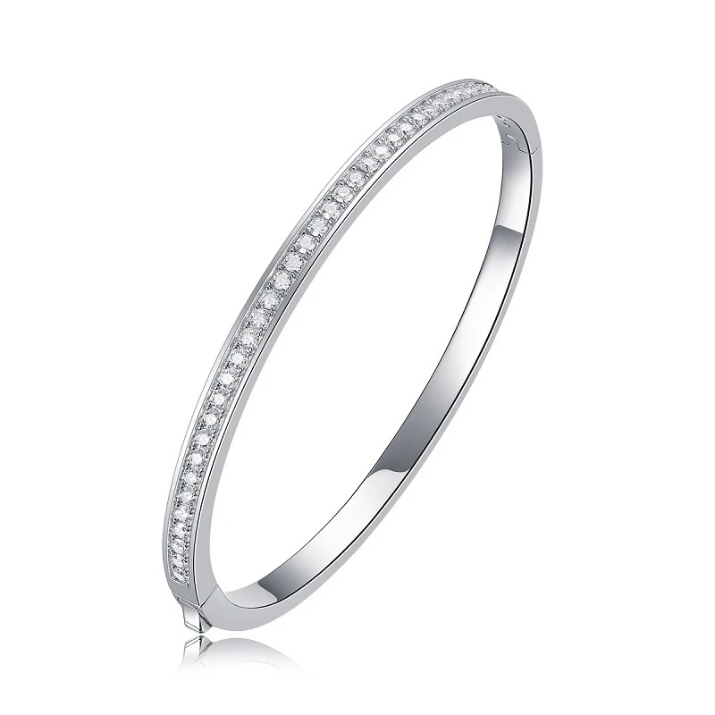 925 Sterling Silver Full Moissanite Bangle Bracelets For Women Plate 18K White Gold Diamond Bracelet Party Fine Jewelry
925 Sterling Silver Full Moissanite Bangle Bracelets For Women Plate 18K White Gold Diamond Bracelet Party Fine Jewelry