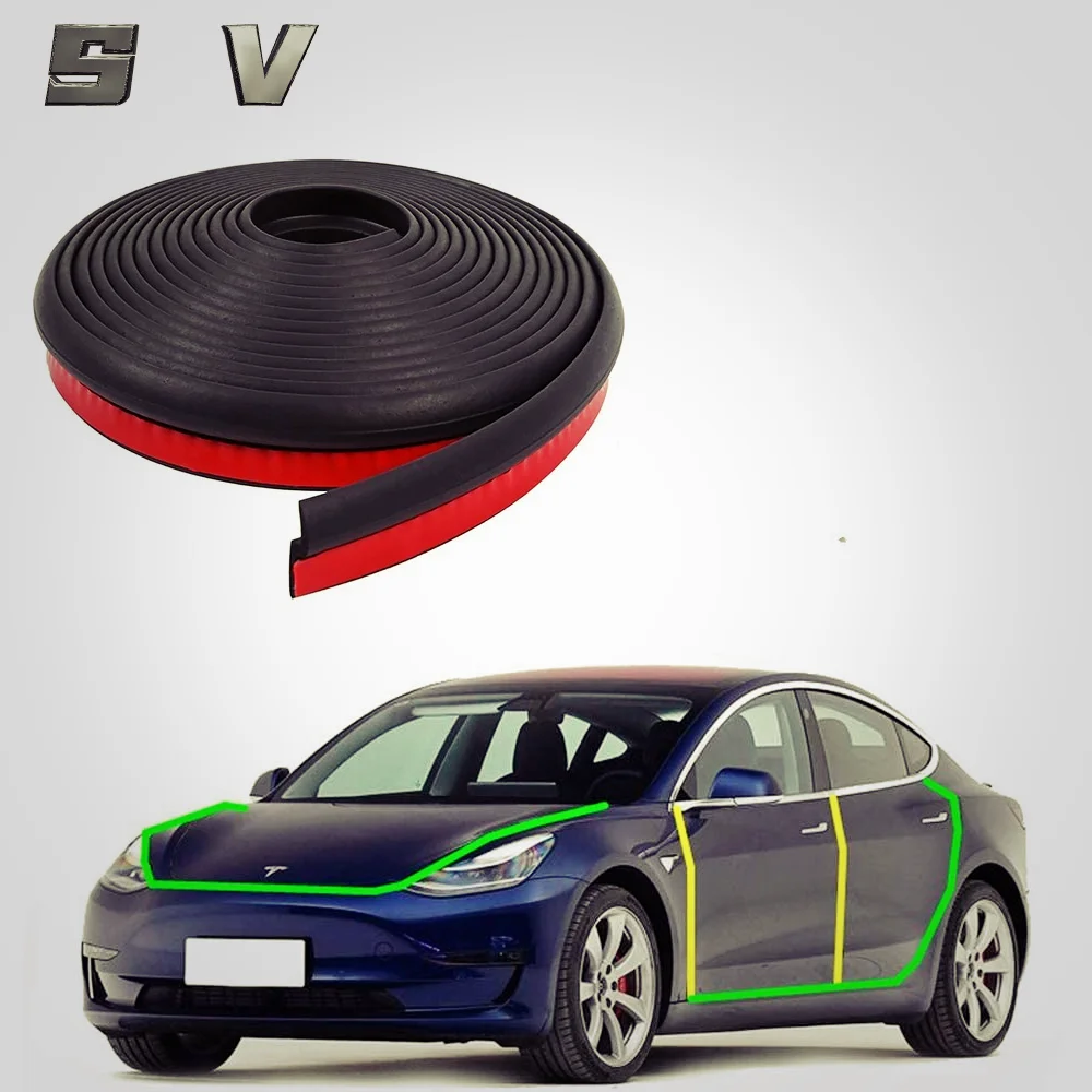 FOR Model 3 Y X S Door Seal Kit Soundproof Rubber Weather Draft Seal Strip Wind Noise Reduction Kit 2016-2021
FOR Model 3 Y X S Door Seal Kit Soundproof Rubber Weather Draft Seal Strip Wind Noise Reduction Kit 2016-2021