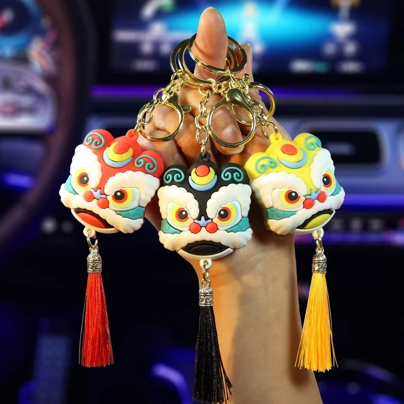 Creative Chinese Lion Dance Doll Figure Ornaments Keychain Bag Pendant Accessories Couple Present 
Creative Chinese Lion Dance Doll Figure Ornaments Keychain Bag Pendant Accessories Couple Present