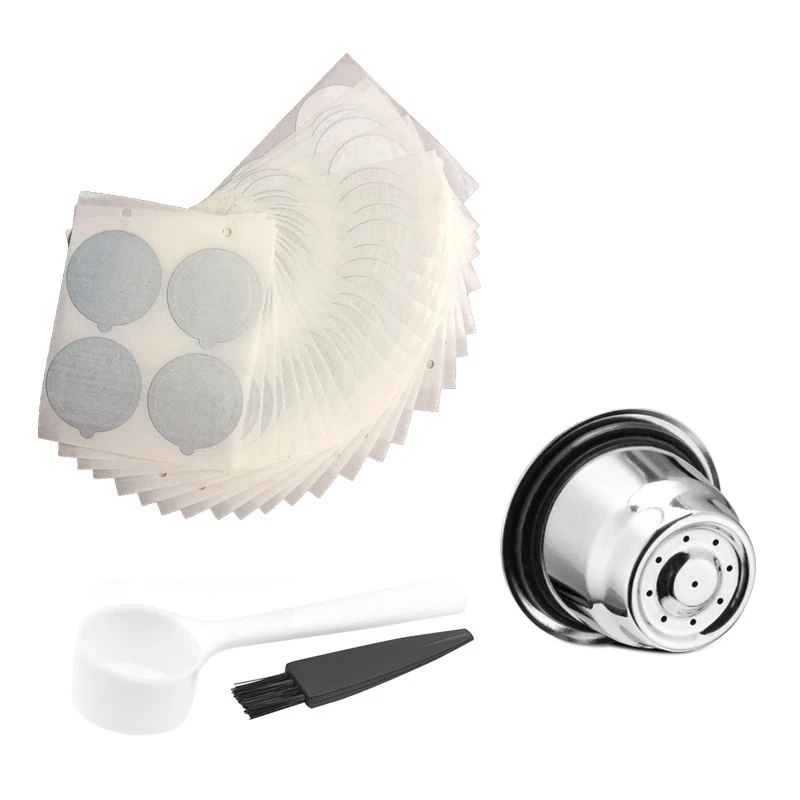 3 Pack Reusable Nespresso Capsules With 100 Foil Lids- Stainless Steel Refillable Coffee Pods For Nespresso Machines
3 Pack Reusable Nespresso Capsules With 100 Foil Lids- Stainless Steel Refillable Coffee Pods For Nespresso Machines