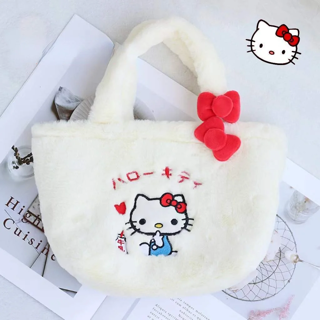 TAKARA TOMY Cute cartoon Hello Kitty plush handbag simple, fresh, sweet and fresh all-match children's shoulder bag
TAKARA TOMY Cute cartoon Hello Kitty plush handbag simple, fresh, sweet and fresh all-match children's shoulder bag