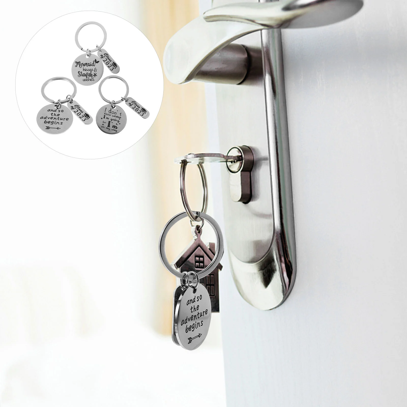 3pcs Graduation Keychains Stainless Steel 2023 Graduation Key Ring Bag Hanging Decor
3pcs Graduation Keychains Stainless Steel 2023 Graduation Key Ring Bag Hanging Decor