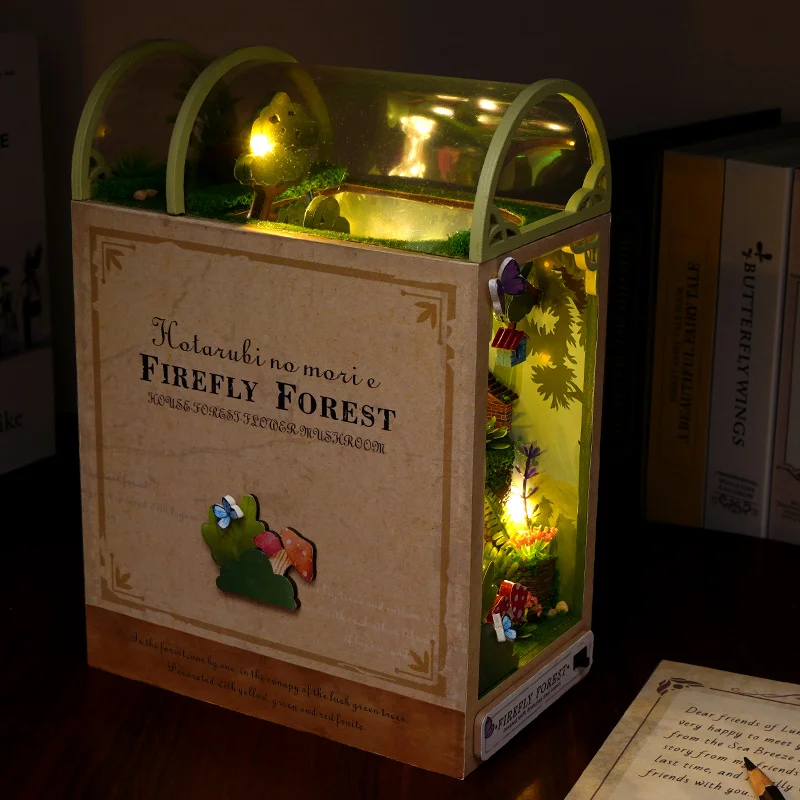 Diy Book Nook Miniatures Shelf Insert Building Kit Firefly Forest 3d Wooden Bookend with Led for Kids Brithday Christmas Gifts
Diy Book Nook Miniatures Shelf Insert Building Kit Firefly Forest 3d Wooden Bookend with Led for Kids Brithday Christmas Gifts