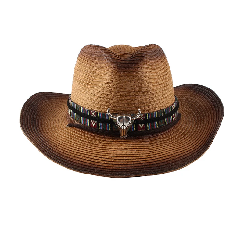 Novel Fashion Summer Sun Hat West Cowboy Hat DyeingJazz Hat Panama Beach Wide Brim Cap for Men Women Straw Hats
Novel Fashion Summer Sun Hat West Cowboy Hat DyeingJazz Hat Panama Beach Wide Brim Cap for Men Women Straw Hats