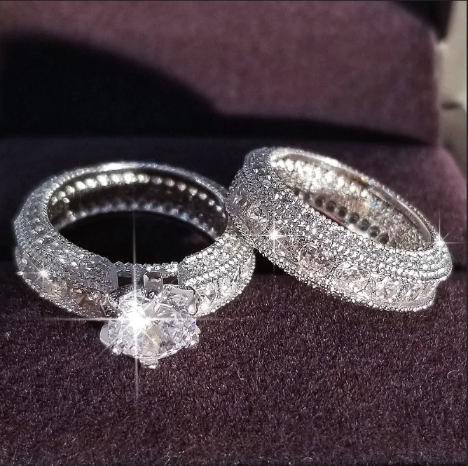 New Luxury Quality Designer Silver Color Cushion Wedding Engagement Rings Ring Sets for Women Finger Personalized Jewelry
New Luxury Quality Designer Silver Color Cushion Wedding Engagement Rings Ring Sets for Women Finger Personalized Jewelry