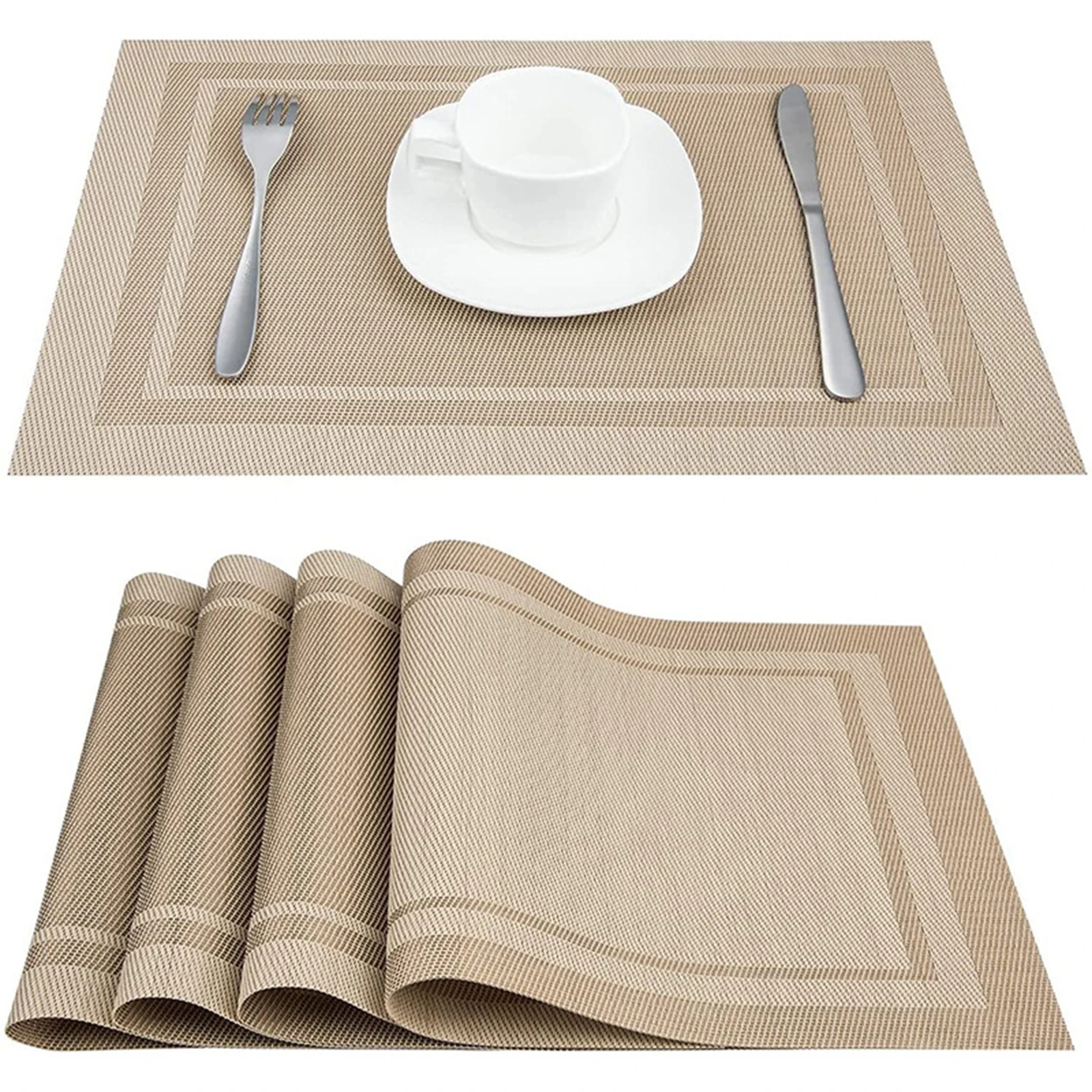 6pcs Creative PVC Placemat Heat Proof Mat Dining Table Cushion Environmental Protection Coasters Easy to Wash and Quick-Dry 
6pcs Creative PVC Placemat Heat Proof Mat Dining Table Cushion Environmental Protection Coasters Easy to Wash and Quick-Dry
