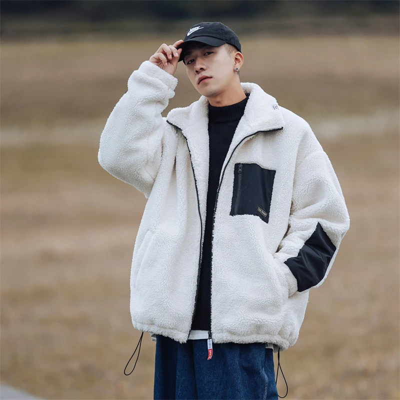 Autumn Winter Men Women Fake Fur Lambswool Splice Loose Casual Jacket Overcoat Male Streetwear Fashion Coat Couple Outerwear
Autumn Winter Men Women Fake Fur Lambswool Splice Loose Casual Jacket Overcoat Male Streetwear Fashion Coat Couple Outerwear