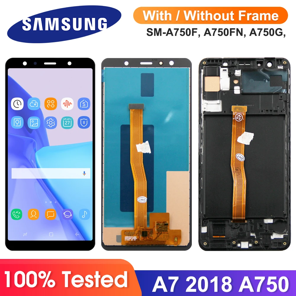 Дисплей 6,0 ''для Samsung Galaxy A7 2018 A750 LCD SM-A750F A750F, дисплей с рамкой, сенсорный экран в сборе, запасные части
Дисплей 6,0 ''для Samsung Galaxy A7 2018 A750 LCD SM-A750F A750F, дисплей с рамкой, сенсорный экран в сборе, запасные части