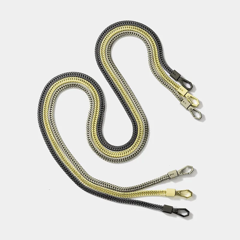 

New High Quality Snake Skeleton Chian Bag Shoulder Straps 130cm Replacement Metal Link Clasp Purse Handle Cross Body Handbags