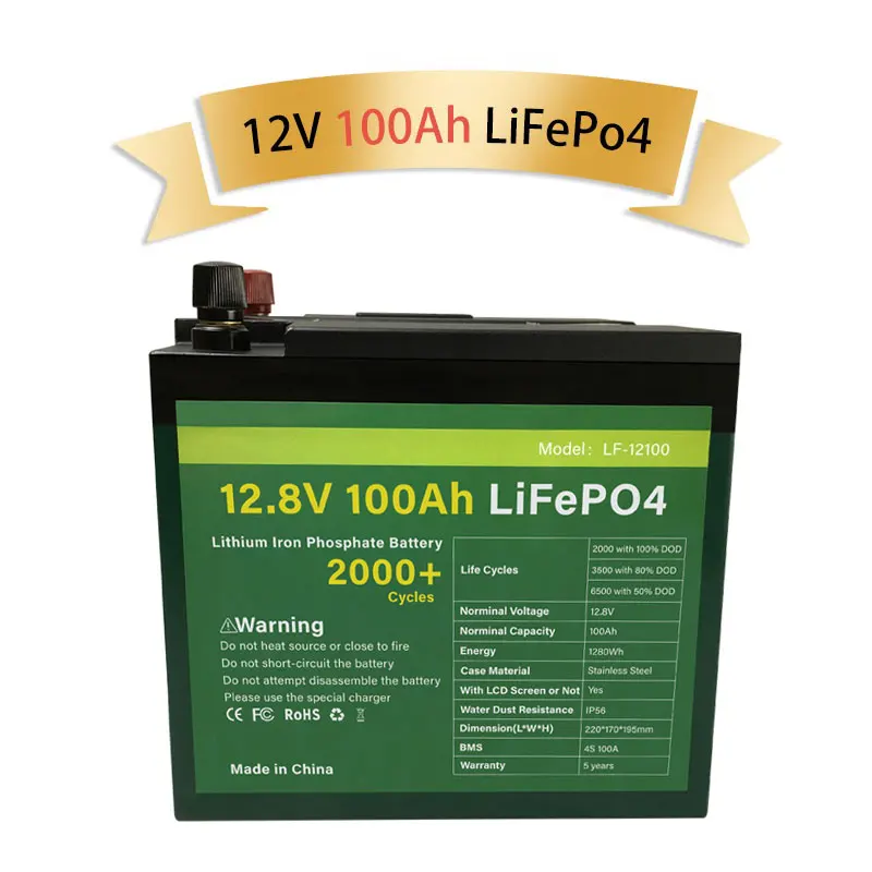 CERRNSS Deep Cycles Lifepo4 Pack Marine 12V 100Ah Lithium ion Battery for Solar Systems
CERRNSS Deep Cycles Lifepo4 Pack Marine 12V 100Ah Lithium ion Battery for Solar Systems