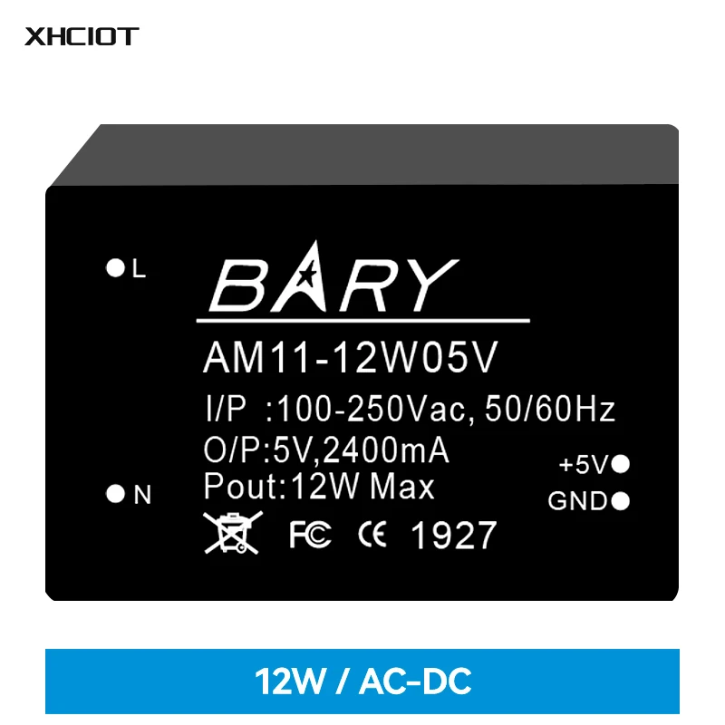 AC-DC Buck Power Supply Module XHCIOT AM11-12W05V Mini 12W Industrial Grade Design High Stability Low Power AC80-250V DC5V/2A
AC-DC Buck Power Supply Module XHCIOT AM11-12W05V Mini 12W Industrial Grade Design High Stability Low Power AC80-250V DC5V/2A