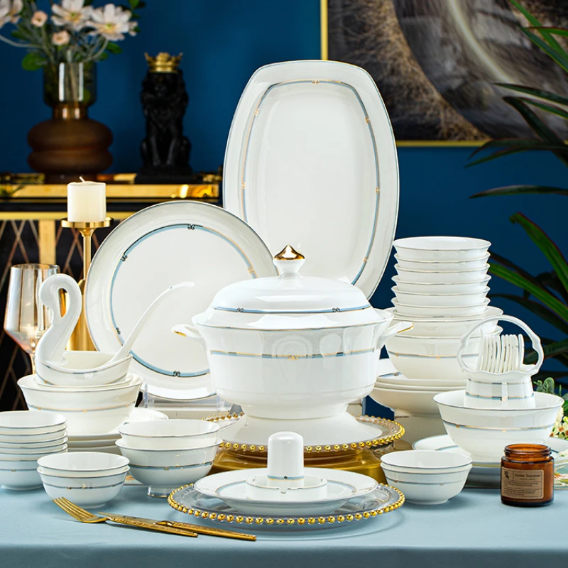 Internet Celebrity Bowl and Dish Set Anti-Scald Heat Insulation Light Luxury High-End Bowl and Plate Bone China Tableware
Internet Celebrity Bowl and Dish Set Anti-Scald Heat Insulation Light Luxury High-End Bowl and Plate Bone China Tableware