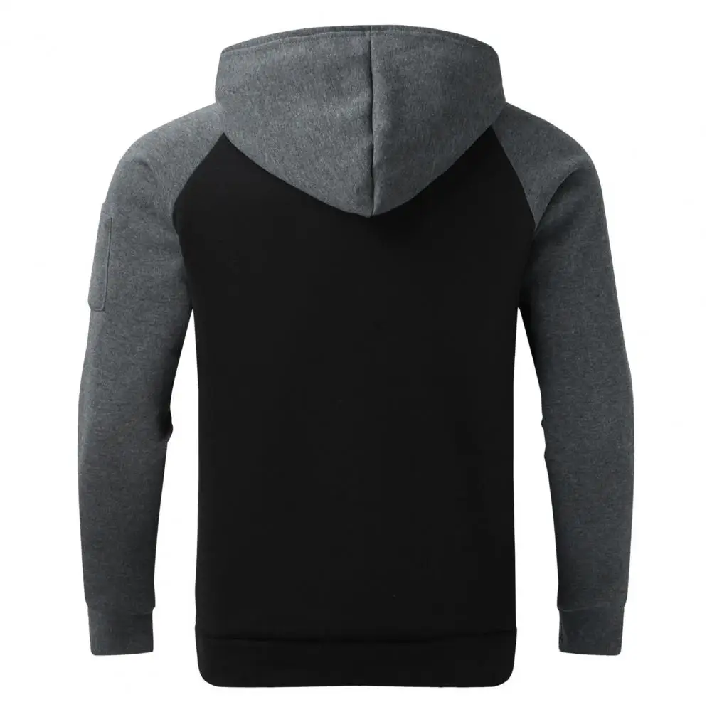 Patch Pocket Hoodie Men's Plush Colorblock Hoodie Warm Winter Sweatshirt with Zipper Decor Big Patch Pocket for Casual Sports
Patch Pocket Hoodie Men's Plush Colorblock Hoodie Warm Winter Sweatshirt with Zipper Decor Big Patch Pocket for Casual Sports