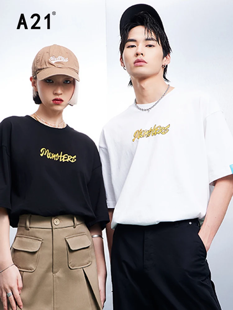 A21 Couple Casual T-shirts 2022 Summer Women Baggy Pattern Print 100% Cotton Tees Female Fashion Loose O-neck Short Sleeve Tops
A21 Couple Casual T-shirts 2022 Summer Women Baggy Pattern Print 100% Cotton Tees Female Fashion Loose O-neck Short Sleeve Tops
