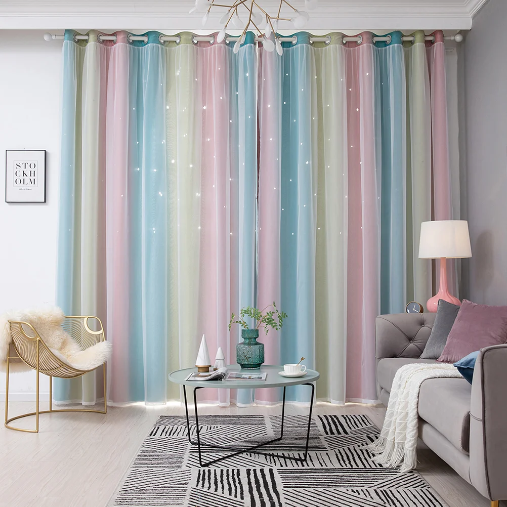 Curtains Curtain Blackout Bedroom Room Star Living Window Layer Double Decor Rainbow Blocking Purple Shading Out Insulation
Curtains Curtain Blackout Bedroom Room Star Living Window Layer Double Decor Rainbow Blocking Purple Shading Out Insulation