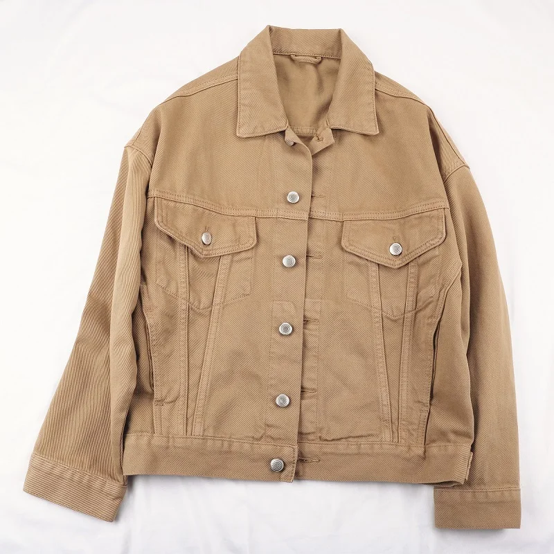 Korean Fashion Khaki Denim Jackets Women Loose Short Outerwear Chaqueta Mujer Big Pocket Long Sleeve Jeans Jacket Coat Female
Korean Fashion Khaki Denim Jackets Women Loose Short Outerwear Chaqueta Mujer Big Pocket Long Sleeve Jeans Jacket Coat Female