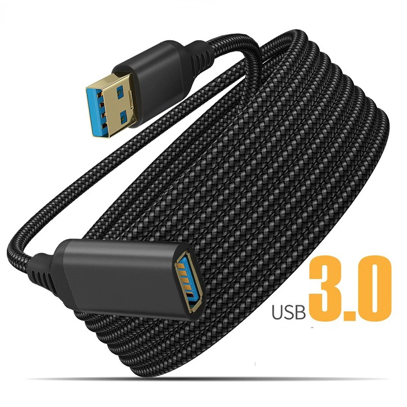 

Нейлоновый Плетеный высокоскоростной кабель USB 3,0 3,1 штекер-гнездо для передачи данных удлинитель для компьютерной камеры 1/2/3 м