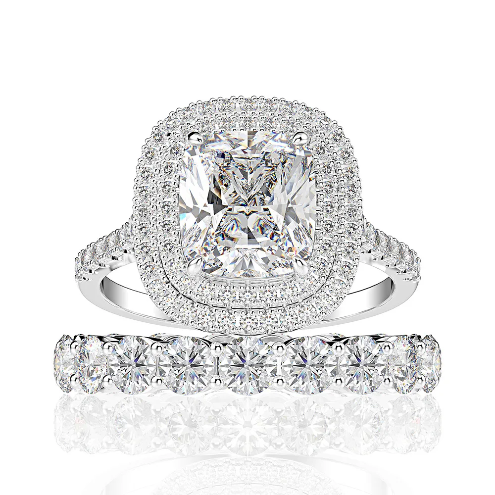 New S925 Sterling Silver Jewelry Group Setting Set 89mm High Carbon Diamond Ring Female Creative Style Hot Sale
New S925 Sterling Silver Jewelry Group Setting Set 89mm High Carbon Diamond Ring Female Creative Style Hot Sale