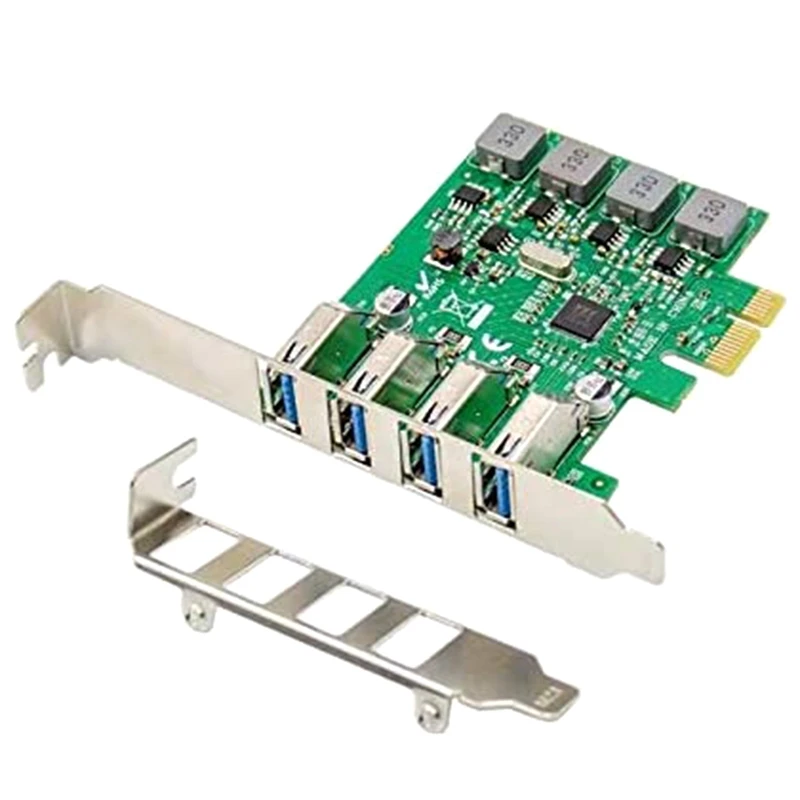 

4-Port USB 3.0 PCI Express PCIe Adapter Card - PCI-E to USB 3.0 Expansion Card -VIA VL805 Chipset -Built-in Self-Powered