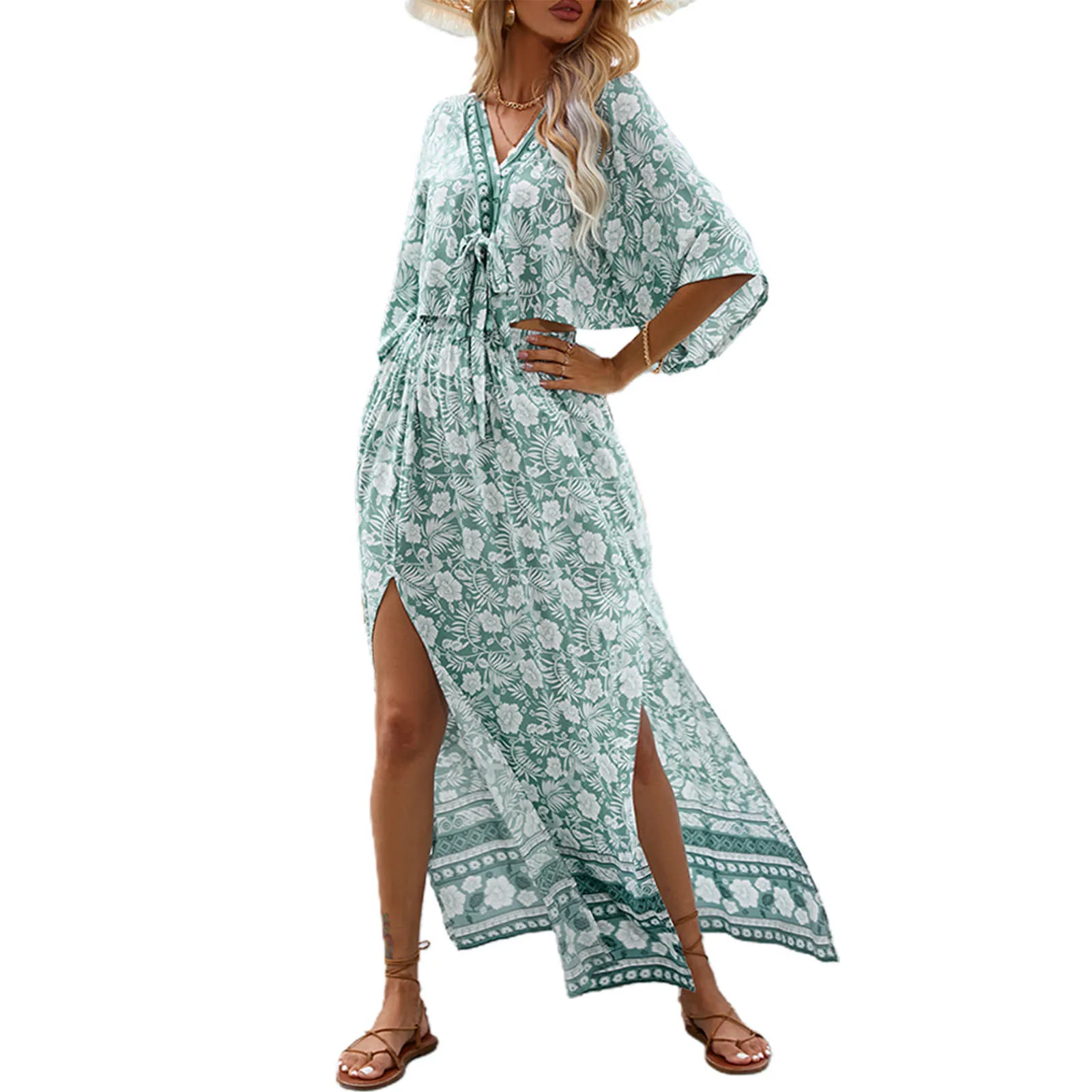 Two Piece Set Top+skirt Woman Beach Wear Breathable Cropped Tops Floral Half Sleeve Long Skirts Printing Female
Two Piece Set Top+skirt Woman Beach Wear Breathable Cropped Tops Floral Half Sleeve Long Skirts Printing Female