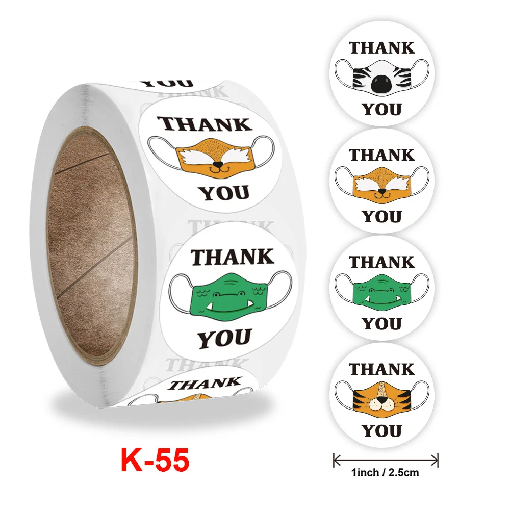 500pcs 1inch New Wholesale Thank You Coated Paper Mask Sticker White Thank You Self-adhesive Sticker Label 500/roll Stickers
500pcs 1inch New Wholesale Thank You Coated Paper Mask Sticker White Thank You Self-adhesive Sticker Label 500/roll Stickers