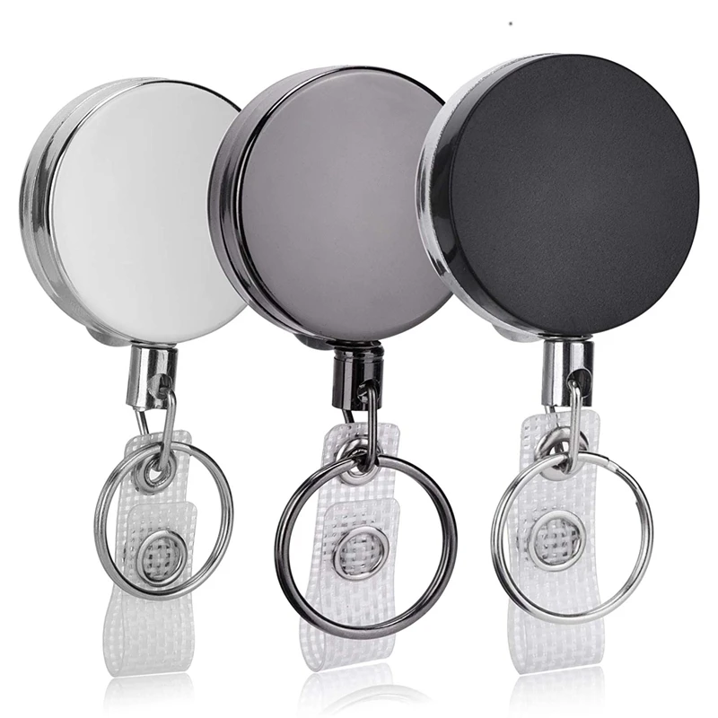 Badge Holder Reel Clip Retractable, 3 Pcs Heavy Duty Retractable Badge Reels With Keyrings And ID Holder Strap For Name Card Key
Badge Holder Reel Clip Retractable, 3 Pcs Heavy Duty Retractable Badge Reels With Keyrings And ID Holder Strap For Name Card Key