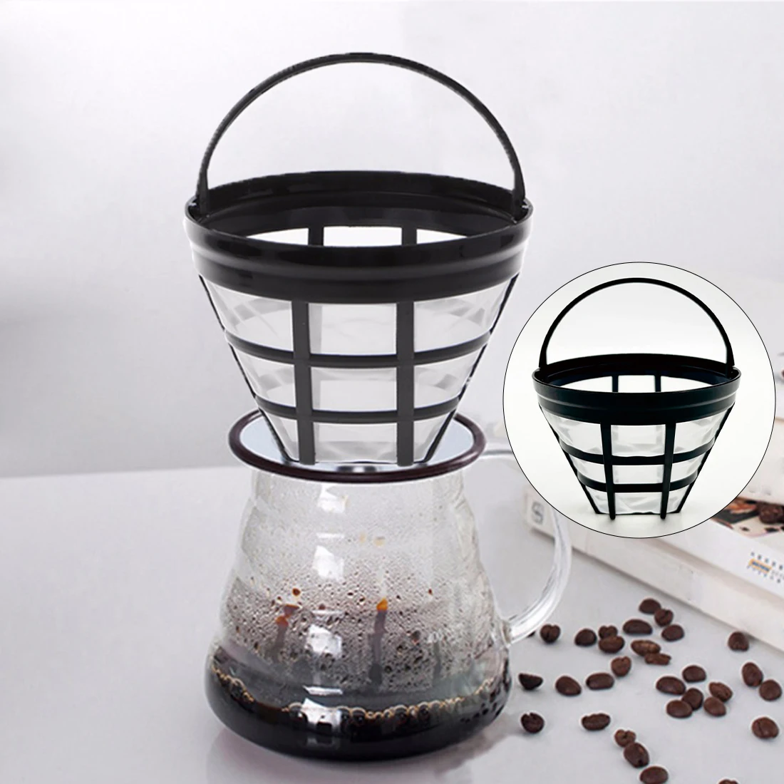 Dining Tea Brewer Tool Coffee Filtration Device Kitchen Reusable Coffee Machine Filter Practical Coffeeware Accessories
Dining Tea Brewer Tool Coffee Filtration Device Kitchen Reusable Coffee Machine Filter Practical Coffeeware Accessories