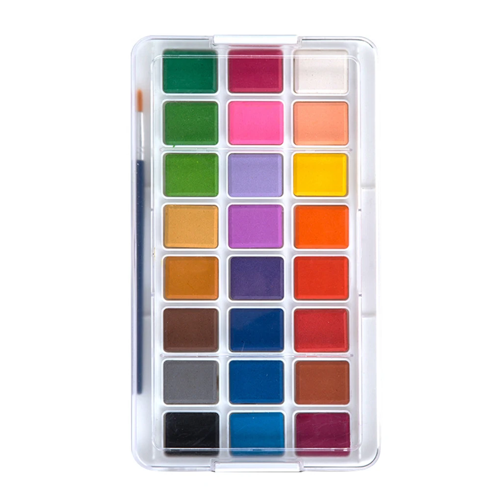 24 Colors Graffiti Solid Pigment Palette School Stationery Beginner For Students Watercolor Paint Set Hobbyists With Brush
24 Colors Graffiti Solid Pigment Palette School Stationery Beginner For Students Watercolor Paint Set Hobbyists With Brush