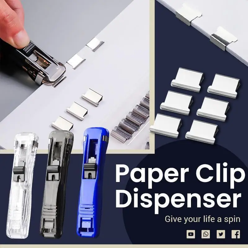 Paper Clipper and Refills Set Reusable Mini Binder No Hole Binding Clips for Max 40pages File Index Work Office School
Paper Clipper and Refills Set Reusable Mini Binder No Hole Binding Clips for Max 40pages File Index Work Office School