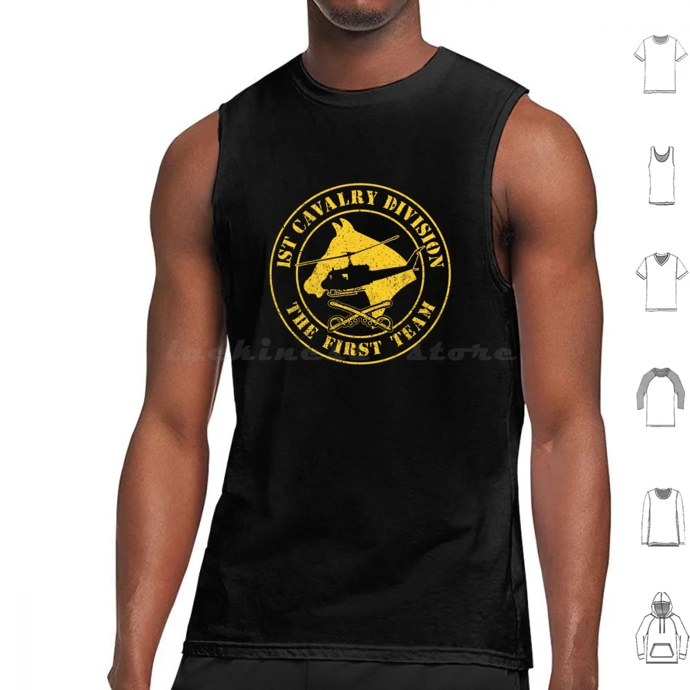 

1St Cavalry Division Tank Tops Print Cotton 1St Cavalry Division Army Air Cav Military Cavalry Vietnam Veteran 1St