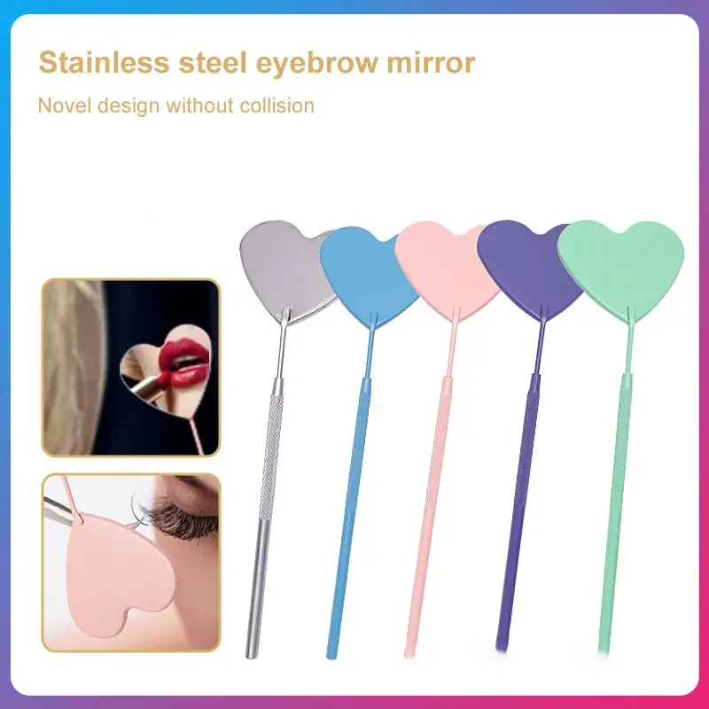 

Multifunction Portable Checking Oval Lash Mirror Magnifying Beauty Long Handle Mirror For False Eyelashes Extension Makeup Tool