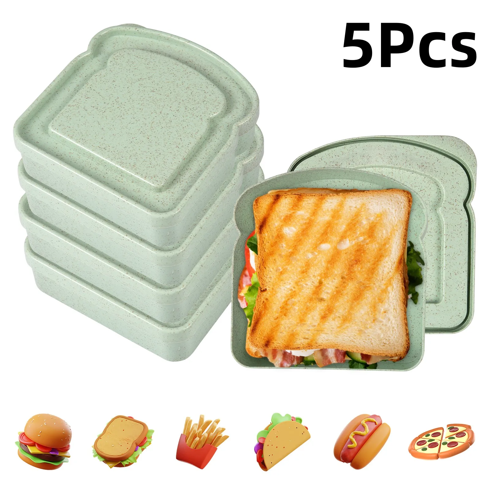 

5 шт., многоразовые контейнеры для обедов