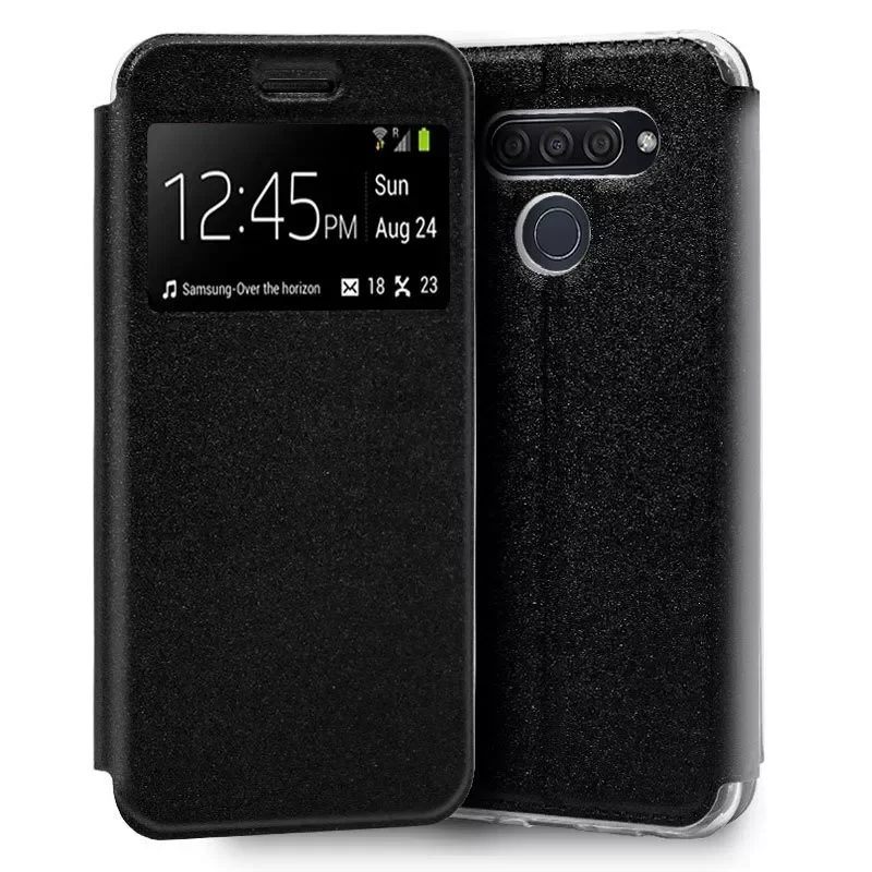 NEW COOL Flip Cover case for LG Q60 / K50 plain black
NEW COOL Flip Cover case for LG Q60 / K50 plain black