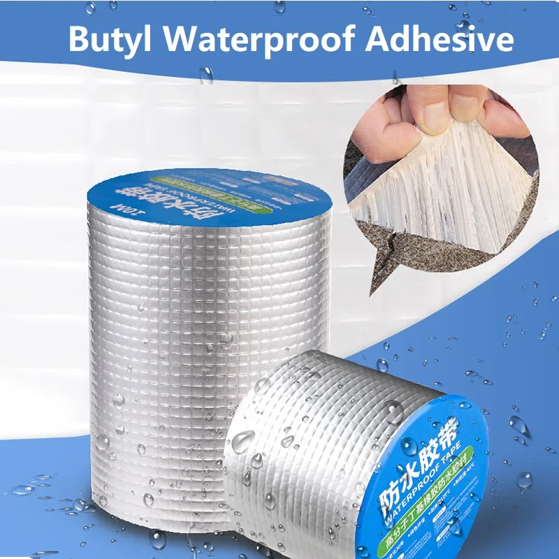 Butyl Tape Waterproof High Temperature Resistant Aluminum Foil Thickened Wall Pool Roof Crack Pipe Repair Sealing Self-adhesive
Butyl Tape Waterproof High Temperature Resistant Aluminum Foil Thickened Wall Pool Roof Crack Pipe Repair Sealing Self-adhesive