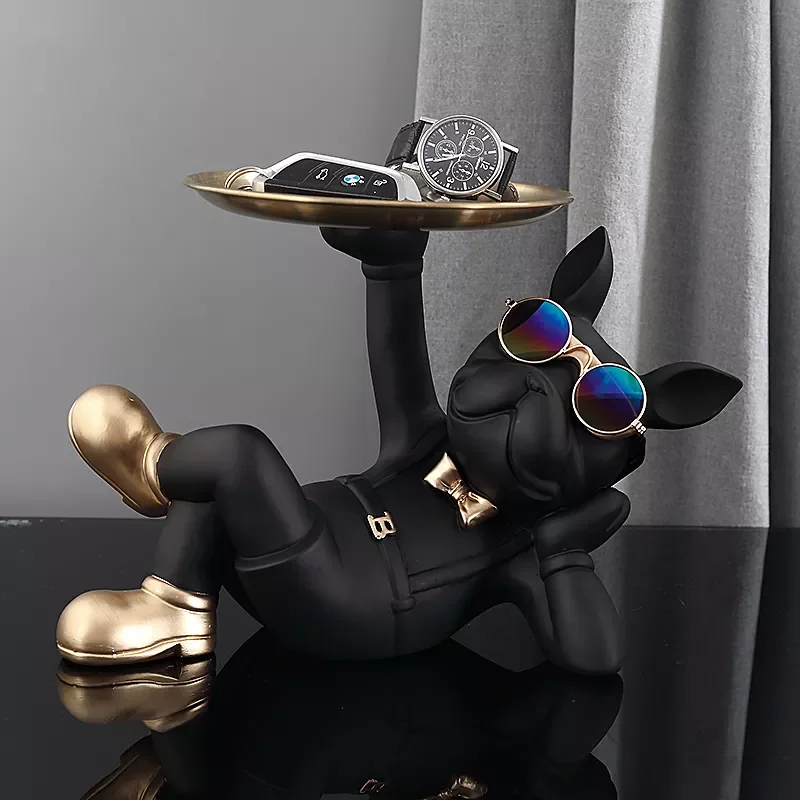 Nordic Resin Bulldog Crafts Dog Butler with Tray for keys Holder Storage Jewelries Animal Room Home decor Statue Dog Sculpture
Nordic Resin Bulldog Crafts Dog Butler with Tray for keys Holder Storage Jewelries Animal Room Home decor Statue Dog Sculpture