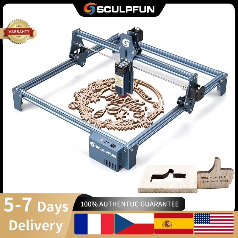 Лазерный гравировальный станок SCULPFUN S9, 410x420 мм, лазерный гравер, ультратонкий лазерный луч, технология формирования, высокоточная лазерная ...
Лазерный гравировальный станок SCULPFUN S9, 410x420 мм, лазерный гравер, ультратонкий лазерный луч, технология формирования, высокоточная лазерная ...