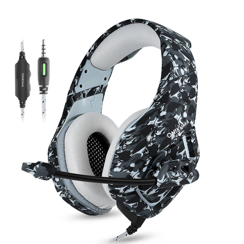 ONIKUMA K1 Casque камуфляжная PS4 гарнитура с микрофоном Стерео Игровые наушники для сотового телефона Новая Xbox One ноутбук ПК
ONIKUMA K1 Casque камуфляжная PS4 гарнитура с микрофоном Стерео Игровые наушники для сотового телефона Новая Xbox One ноутбук ПК