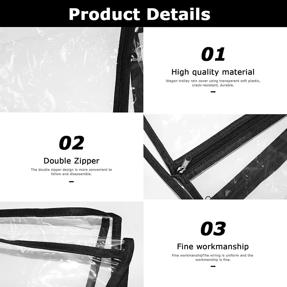 Waterproof Cover Rain Cover High-transparency Outdoor Campervan Plastic With Double Zips Camping Stroller Garden Picnic
Waterproof Cover Rain Cover High-transparency Outdoor Campervan Plastic With Double Zips Camping Stroller Garden Picnic
