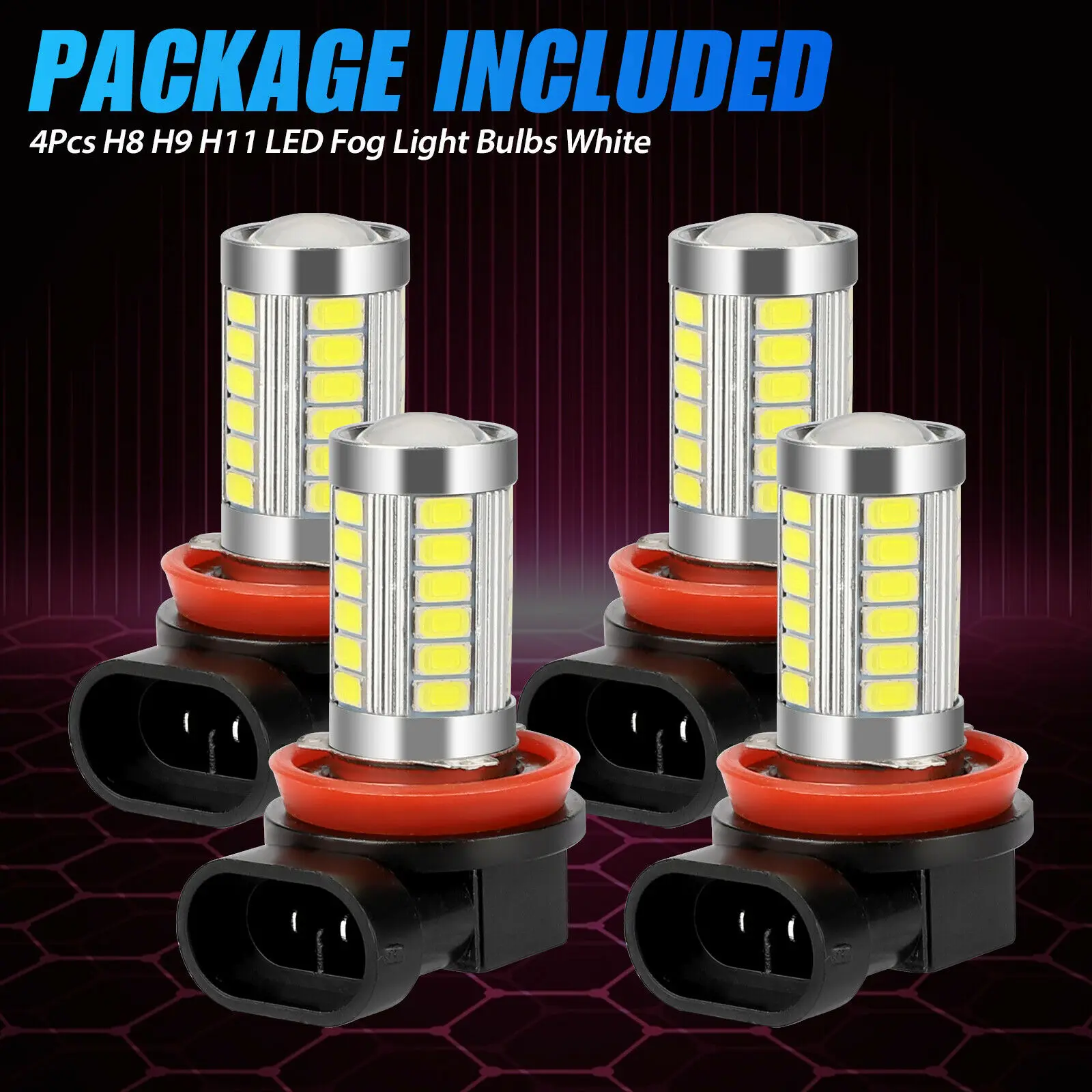 4PCS H8 H9 H11 LED Fog Light Bulbs 12V Headlight Kit High/Low Beam Fog Driving Bulbs 6500K Xenon White
4PCS H8 H9 H11 LED Fog Light Bulbs 12V Headlight Kit High/Low Beam Fog Driving Bulbs 6500K Xenon White