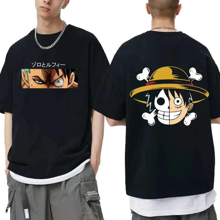 Anime One Piece Roronoa Zoro Luffy Eyes Double-sided Print T-shirts Tops Men Women Fashion Harajuku Tee Short Sleeve Man T Shirt
Anime One Piece Roronoa Zoro Luffy Eyes Double-sided Print T-shirts Tops Men Women Fashion Harajuku Tee Short Sleeve Man T Shirt