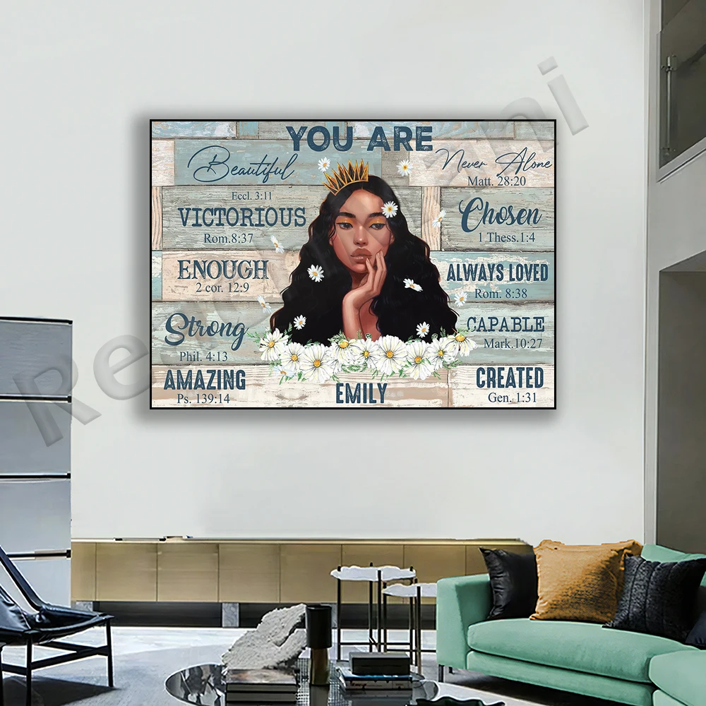 black girl you are beautiful poster, african american girl print, melanin girl wall art, black pride, bible verse
black girl you are beautiful poster, african american girl print, melanin girl wall art, black pride, bible verse