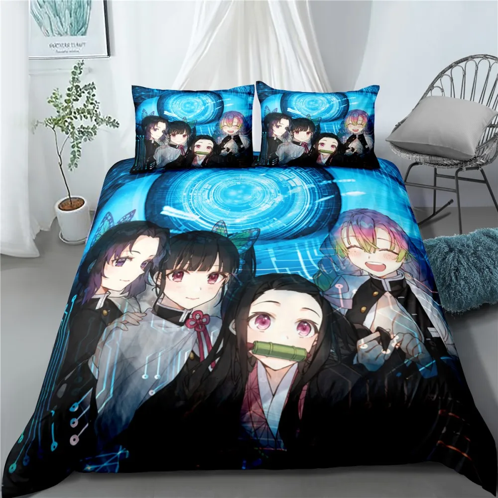 2/3 Pieces Demon Blade Bedding Set Demon Slayer Duvet Cover 3D Print Japan Cartoon Anime Bed Quilt Cover Pillowcase (No Sheets)
2/3 Pieces Demon Blade Bedding Set Demon Slayer Duvet Cover 3D Print Japan Cartoon Anime Bed Quilt Cover Pillowcase (No Sheets)